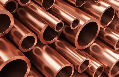 closeup photo of copper pipes